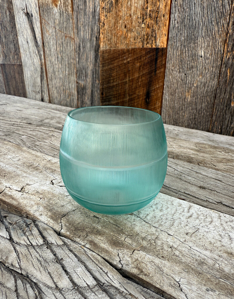 Homart Adri Cut Glass Votive Turquoise