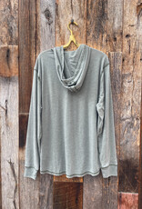 True Grit True Grit Bowery Burnouts S/S Slit Hoodie Green