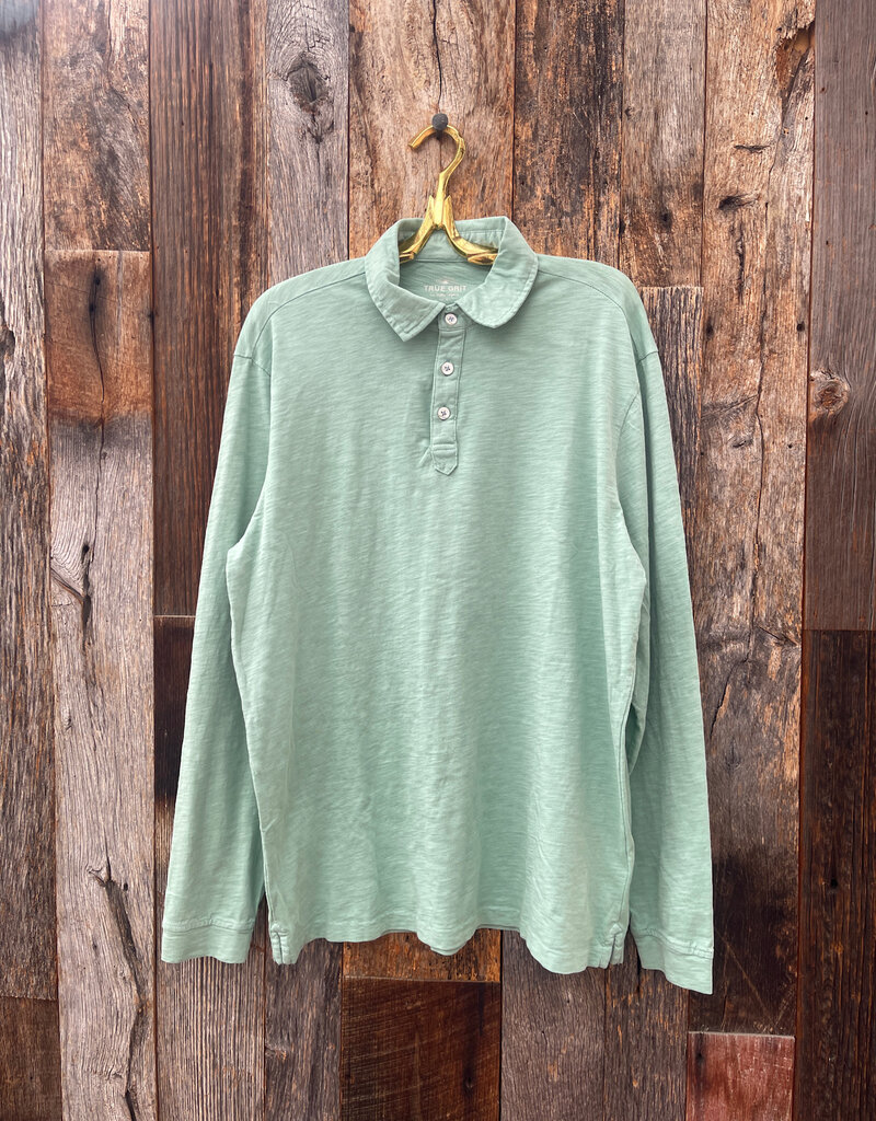 True Grit True Grit Heritage Slub W/ L/S Polo Surf