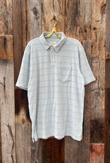 True Grit True Grit Cabana Terry Stripe S/S Polo Blue