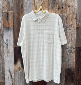 True Grit True Grit Cabana Terry Stripe S/S Polo Khaki