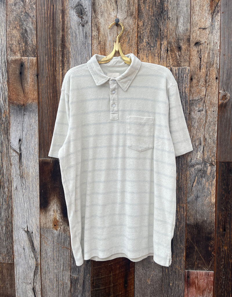 True Grit True Grit Cabana Terry Stripe S/S Polo Khaki