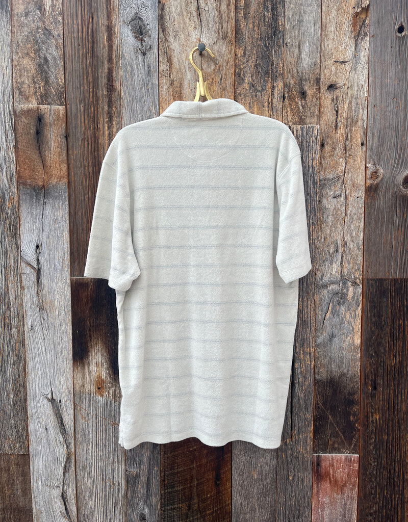 True Grit True Grit Cabana Terry Stripe S/S Polo Khaki