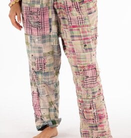 Magnolia Pearl Magnolia Pearl Patchwork Charmie Trousers Pants 510 Madras Pink