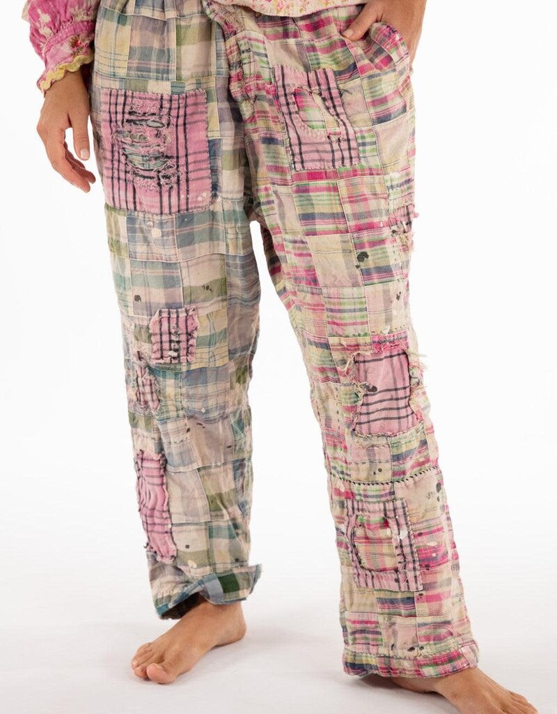 Magnolia Pearl Magnolia Pearl Patchwork Charmie Trousers Pants 510 Madras Pink