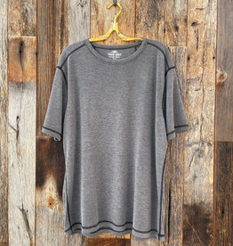 True Grit True Grit Sueded Dobby S/S Crew Charcoal