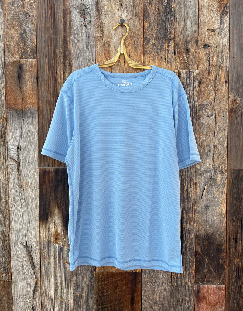 True Grit True Grit Sueded Dobby S/S Crew Sky