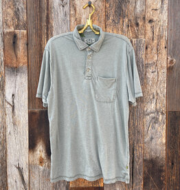 True Grit True Grit Bowery Burnouts S/S Polo Granite Green
