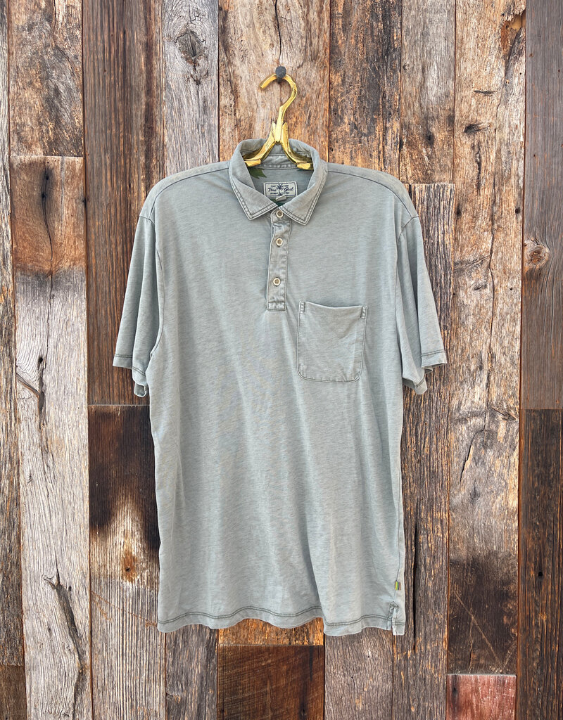 True Grit True Grit Bowery Burnouts S/S Polo Granite Green
