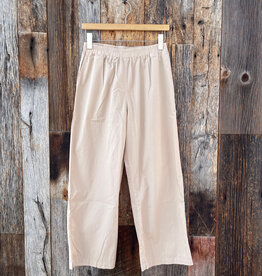 It Is Well Organic Poplin Cropped Pant Beige