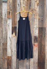 Auntie Oti Auntie Oti Black Ruffle Slip Dress