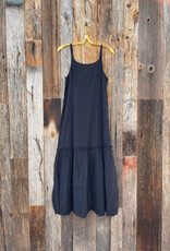 Auntie Oti Auntie Oti Black Ruffle Slip Dress