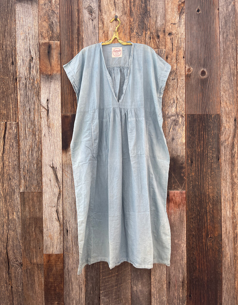 Auntie Oti Auntie Oti Light Indigo Long V Dress
