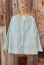 Auntie Oti Auntie Oti Wavy Button Shirt Blue