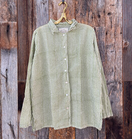 Auntie Oti Auntie Oti Stripe Button Shirt Green