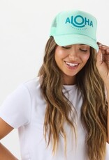 Aloha Collection Aloha Collection ALOHA Trucker Hat Seafoam