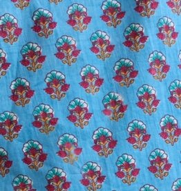 Chan Luu Chan Luu Canna Block Print Sarong Sky Blue O/S