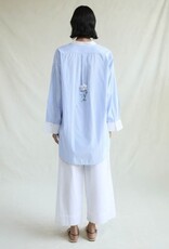 Chan Luu Falling Flower Tunic Blue Stripe 1