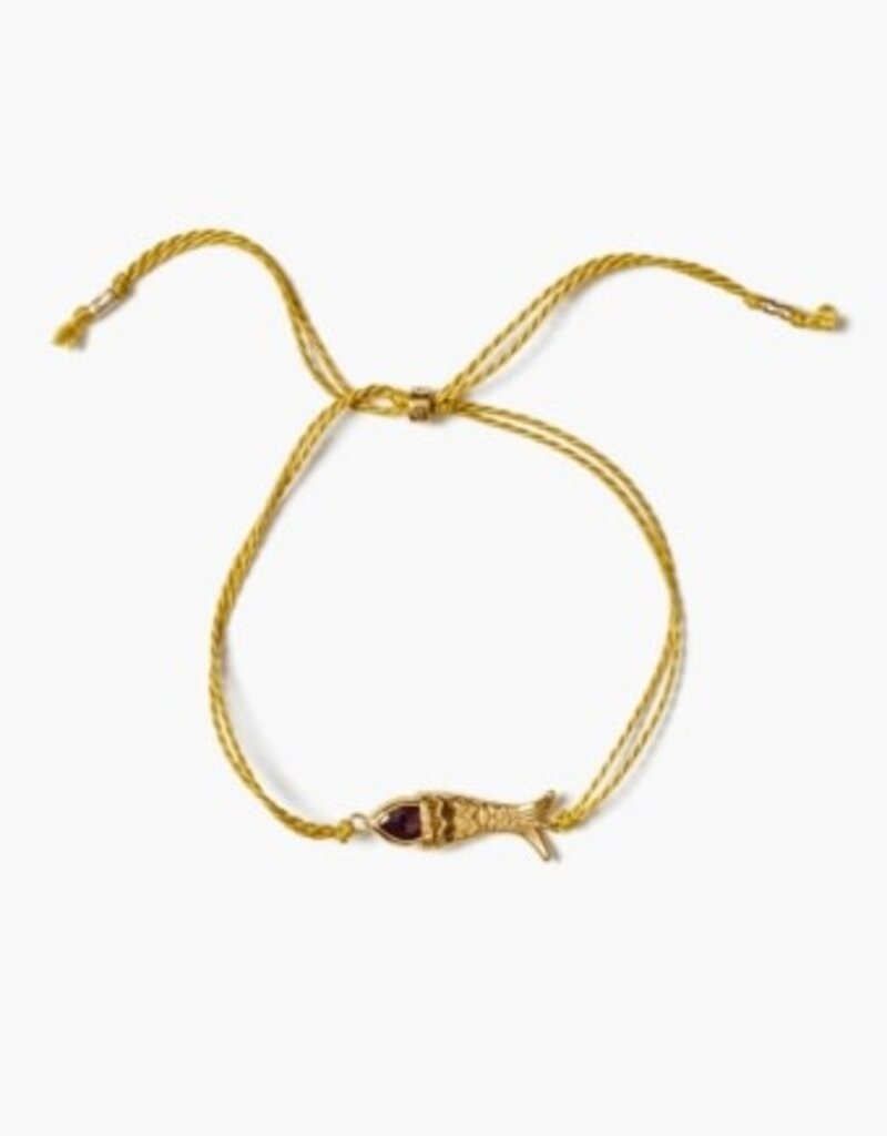 Chan Luu Chan Luu Mini Koi Anklet Garnet
