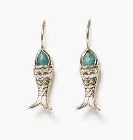 Chan Luu Chan Luu Mini Koi Earrings Turquoise ES-5868 SS