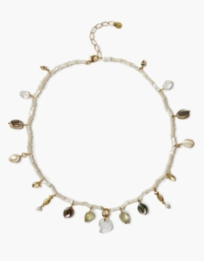 Chan Luu Chan Luu Nautilus Charm Necklace White Mix