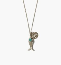 Chan Luu Chan Luu Mini Koi Necklace Turquoise