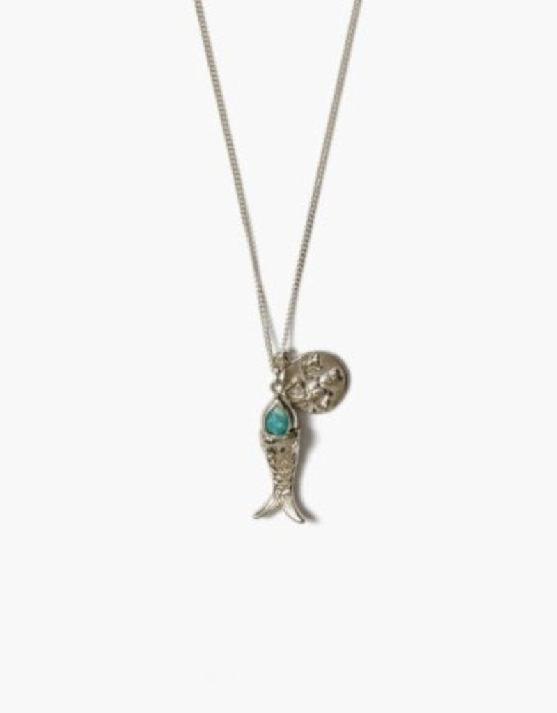 Chan Luu Chan Luu Mini Koi Necklace Turquoise