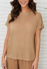 Milio Milano Milio Milano Lightweight Boyfriend Short Sleeve Camel