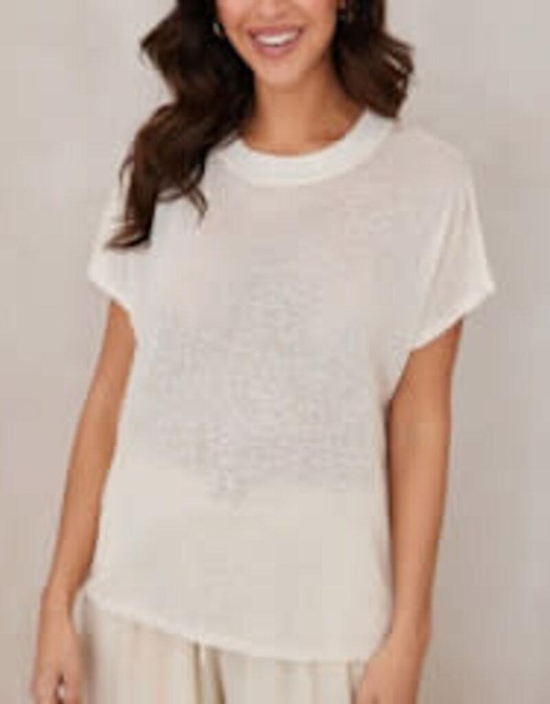 Milio Milano Milio Milano Lightweight Boyfriend Short Sleeve White