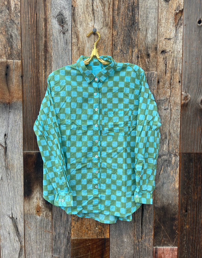 ...and for Good ... and For Good Boyfriend Shirt Checkerboard Glacier