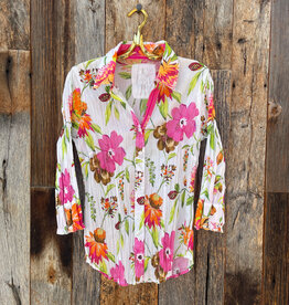 Cino Cino Tropicana White Button Down 10235