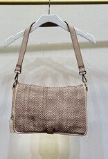 Milio Milano Milio Milano Napa Leather Intrecciato Crossbody Bag Beige