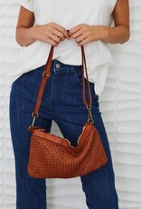 Milio Milano Milio Milano Intrecciato Wristlet Shoulder Bag Cognac