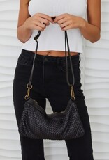 Milio Milano Milio Milano Intrecciato Wristlet Shoulder Bag Black