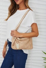 Milio Milano Milio Milano Intrecciato Wristlet Shoulder Bag Beige