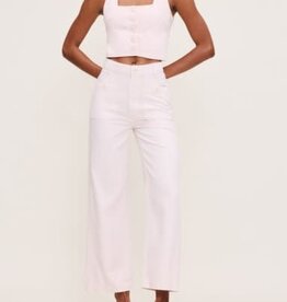DL1961 DL1961 Hepburn Wide Leg: High Rise Ankle Primrose Pink