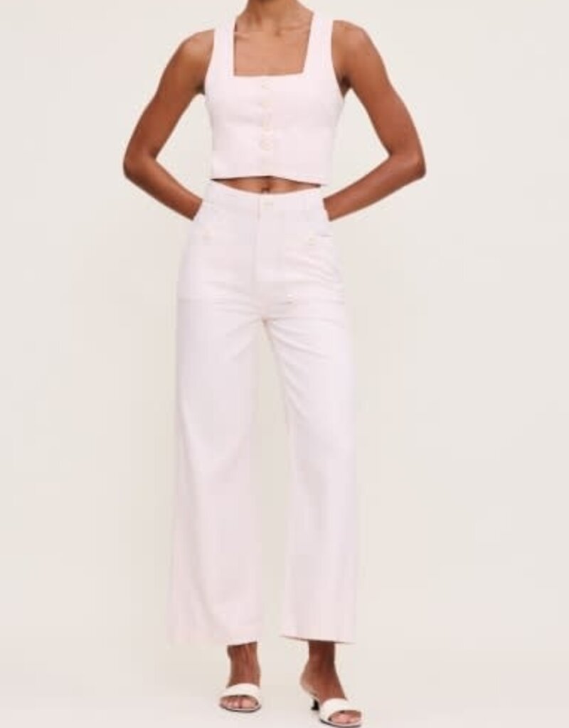 DL1961 DL1961 Hepburn Wide Leg: High Rise Ankle Primrose Pink