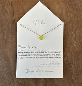 Vibe Olive Quartz Necklace VIBE.SS.PG.OQ