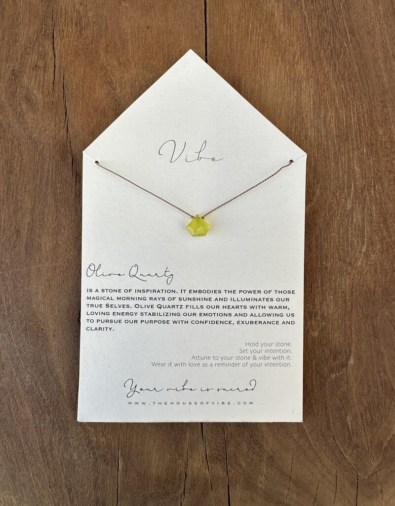 Vibe Olive Quartz Necklace VIBE.SS.PG.OQ