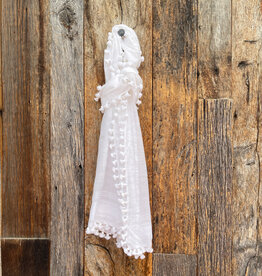 Matta Matta Dupatta Plain Scarf White