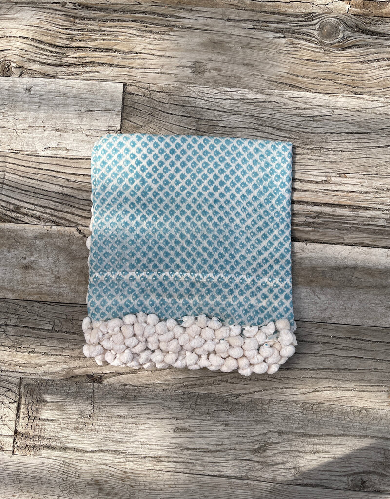 Matta Matta Dupatta Tikka Shawl Azzurro