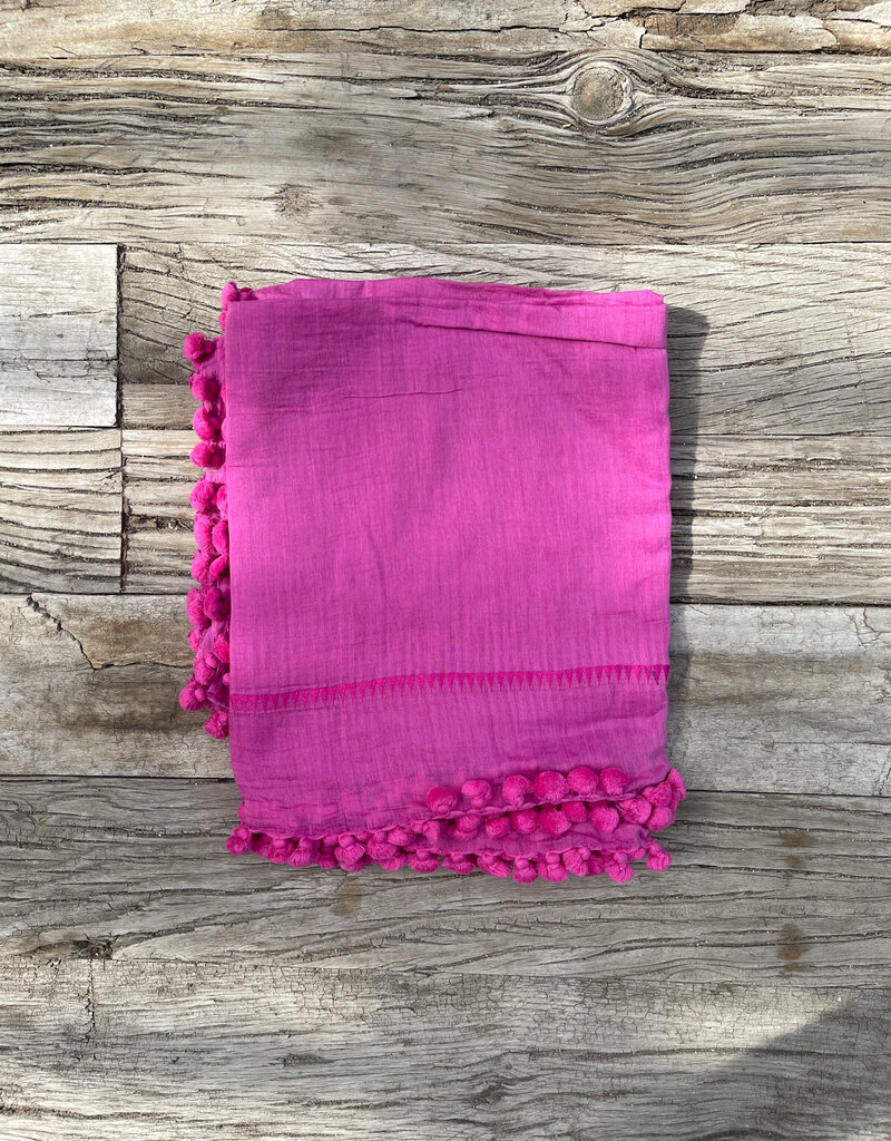 Matta Matta Dupatta Plain Shawl Fuchsia