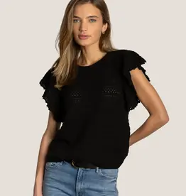 Dylan Dylan Chloe Crochet Top Black