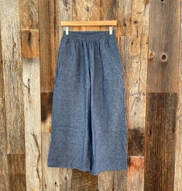 It Is Well Wide Linen Pants Indigo