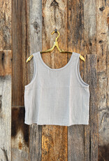 It Is Well Organic Reversible Gauze Tank Slate Gray