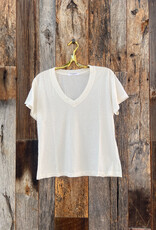 Perfect White Tee Hendrix S/S Boxy V-Neck Tee Bright Ivory