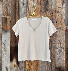 Perfect White Tee Hendrix S/S V-Neck Tee Putty