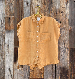...and for Good ...And For Good Linen S/S Shirt Baked Clay
