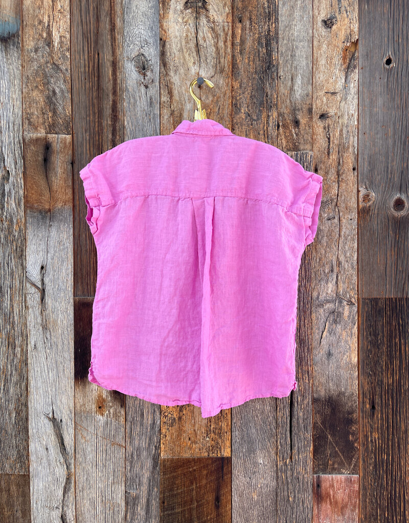 ...and for Good ...And For Good Linen Good Boyfriend S/S Shirt Dahlia Pink