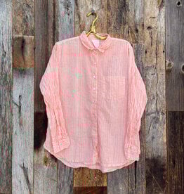 ...and for Good ...and for good Stripe LS Boyfriend Shirt Desert Pink